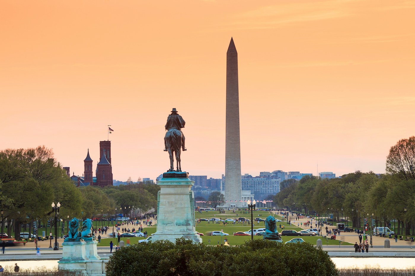 Západ slunce nad Washingtonem